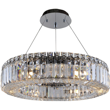 Allegri Crystal Rondelle 18 Inch Pendant in Chrome 11703-010-FR001