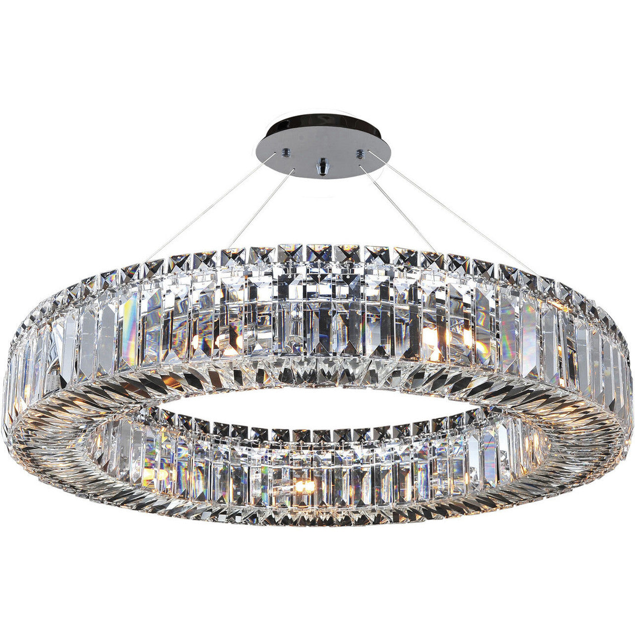 Allegri Crystal Rondelle 26 Inch Pendant in Chrome 11704-010-FR001