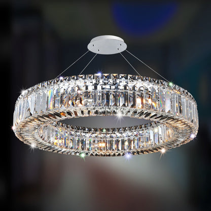 Allegri Crystal Rondelle 26 Inch Pendant in Chrome 11704-010-FR001