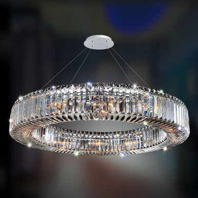 Allegri Crystal Rondelle 35.5 Inch Pendant in Chrome 11705-010-FR001