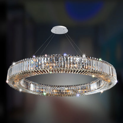 Allegri Crystal Rondelle 47 Inch Pendant in Chrome 11706-010-FR001