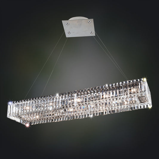 Allegri Crystal Baguette 43 Inch Rectangular Pendant in Chrome 11709-010-FR001