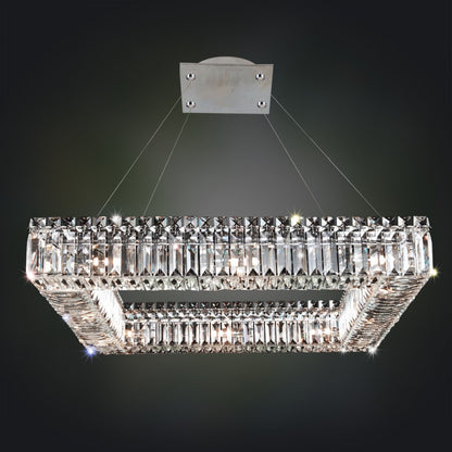 Allegri Crystal Quadro 26 Inch Square Pendant in Chrome 11711-010-FR001