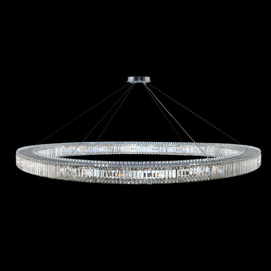 Allegri Crystal Rondelle 84 Inch Pendant in Chrome 11717-010-FR001