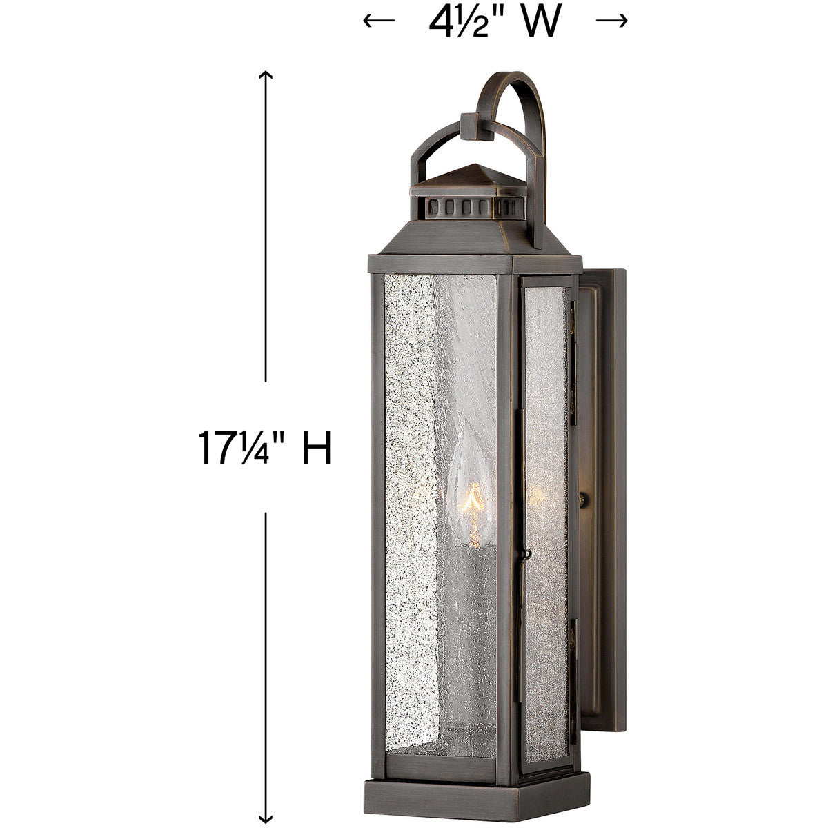 Hinkley Lighting Revere Small Wall Mount Lantern Blackened Brass 1180BLB