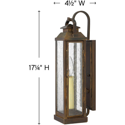 Hinkley Lighting Revere Small Wall Mount Lantern Sienna 1180SN