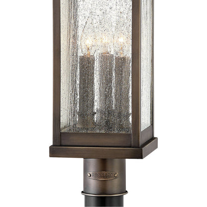 Hinkley Lighting Revere Medium Post Top or Pier Mount Lantern Blackened Brass 1181BLB