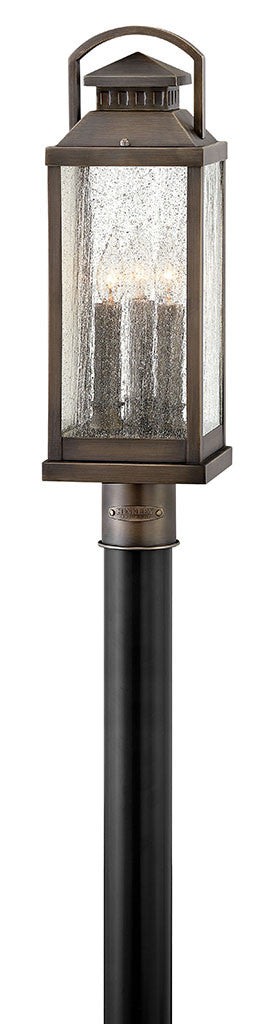 Hinkley Lighting Revere Medium Post Top or Pier Mount Lantern Blackened Brass 1181BLB