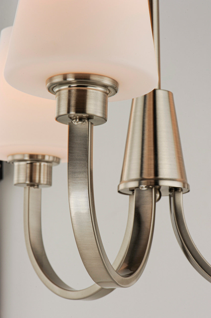 Maxim Shelter 3-Light Chandelier in Satin Nickel 11823SWSN