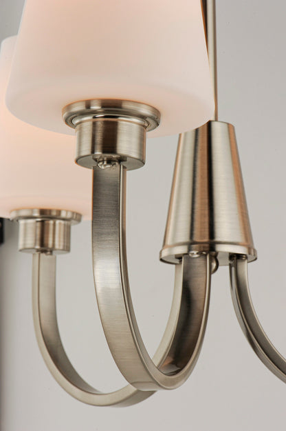 Maxim Shelter 3-Light Chandelier in Satin Nickel 11823SWSN