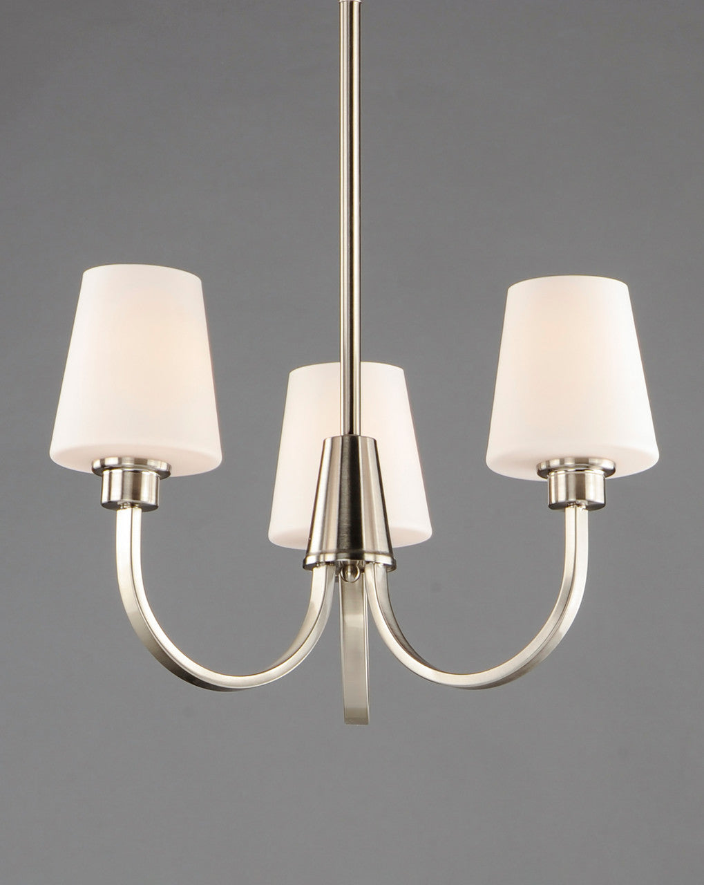 Maxim Shelter 3-Light Chandelier in Satin Nickel 11823SWSN