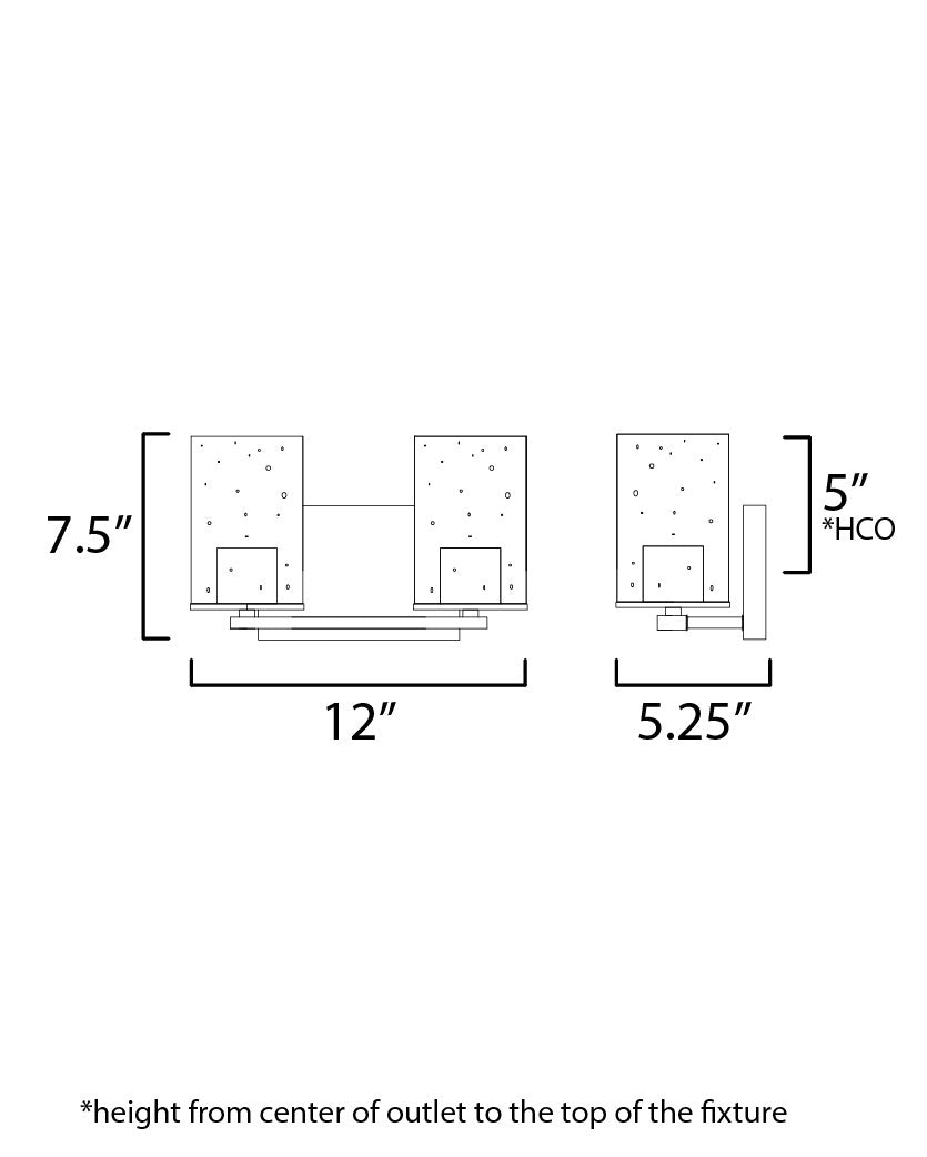 Maxim Sleek 2-Light Bath Vanity in Satin Nickel 11842CDSN