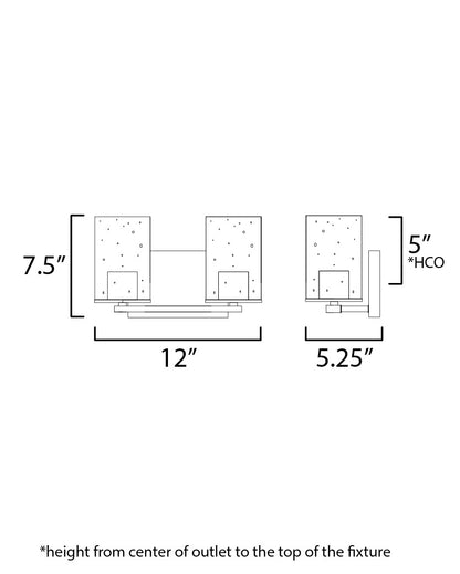 Maxim Sleek 2-Light Bath Vanity in Satin Nickel 11842CDSN