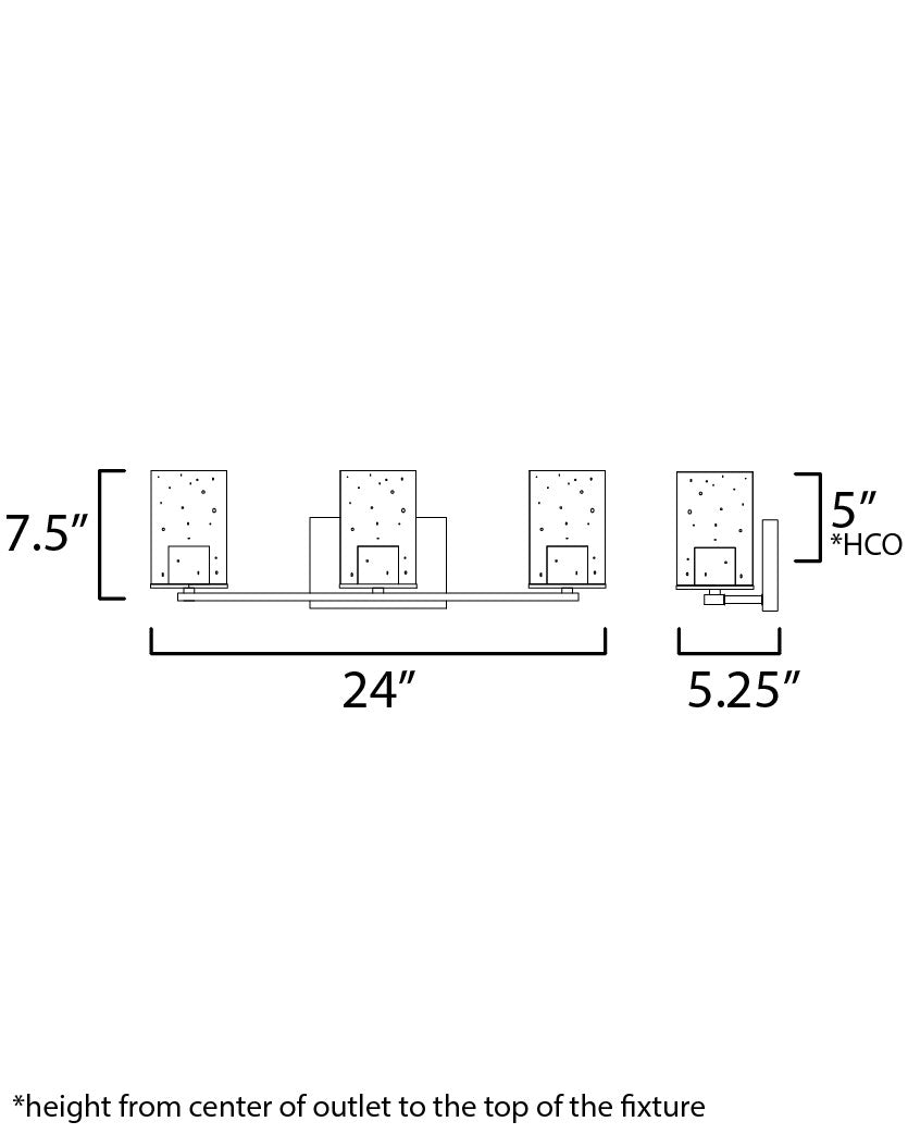 Maxim Sleek 3-Light Bath Vanity in Satin Nickel 11843CDSN