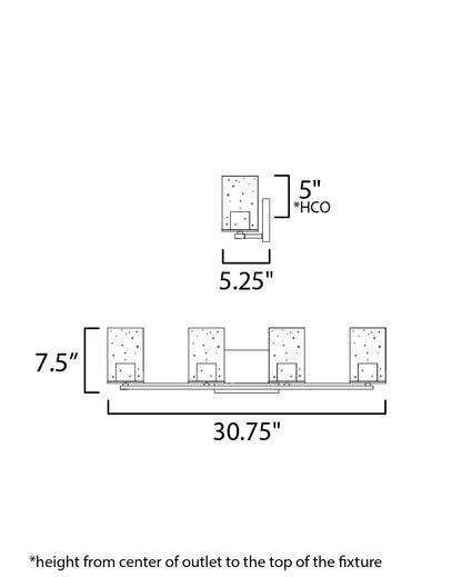 Maxim Sleek 4-Light Bath Vanity in Satin Nickel 11844CDSN