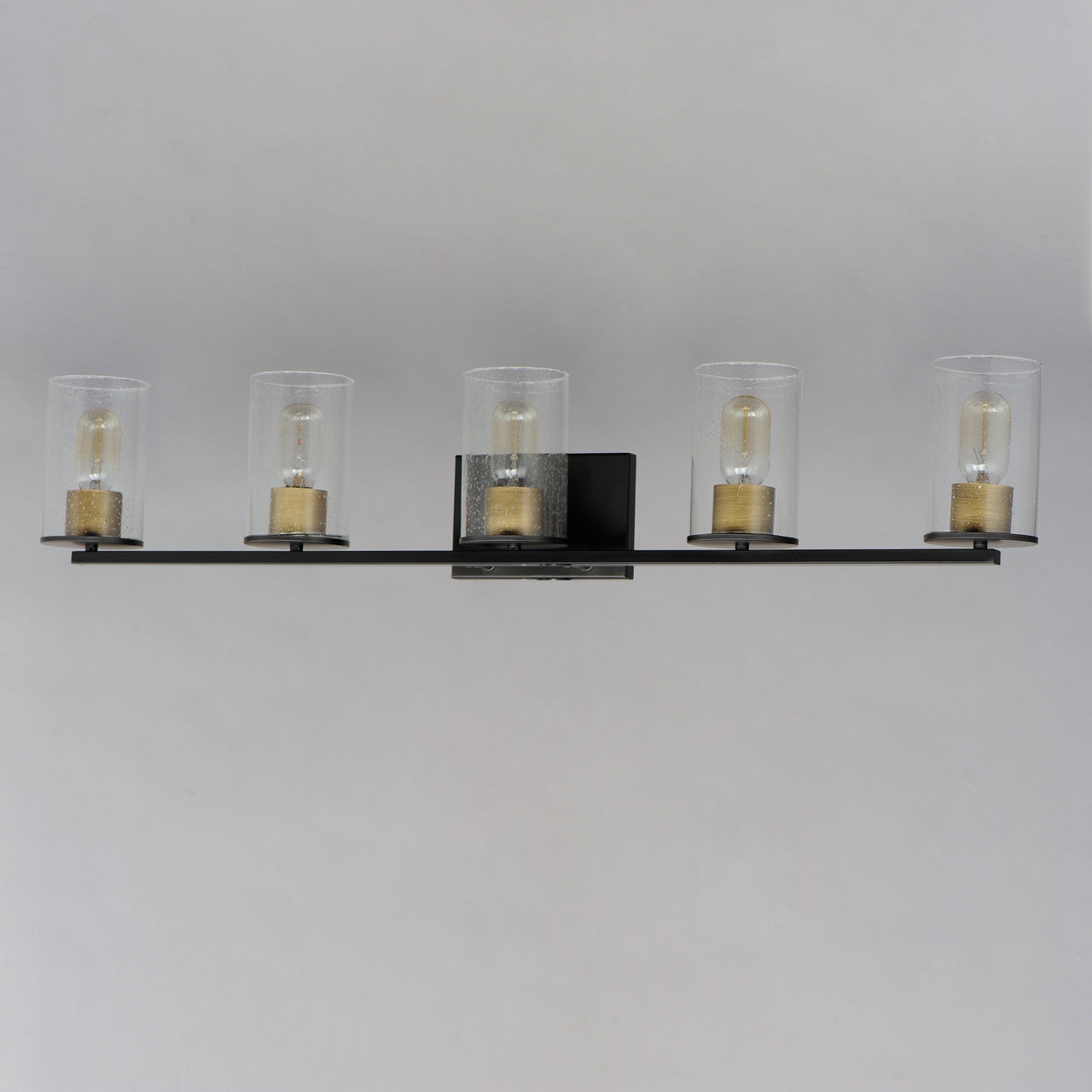 Maxim Sleek 5-Light Bath Vanity in Antique Brass / Black 11845CDABBK