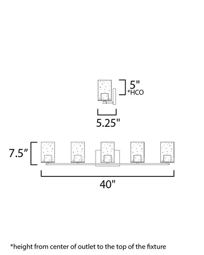 Maxim Sleek 5-Light Bath Vanity in Satin Nickel 11845CDSN