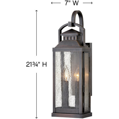 Hinkley Lighting Revere Medium Wall Mount Lantern Blackened Brass 1184BLB