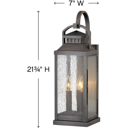 Hinkley Lighting Revere Large Wall Mount Lantern Blackened Brass 1185BLB