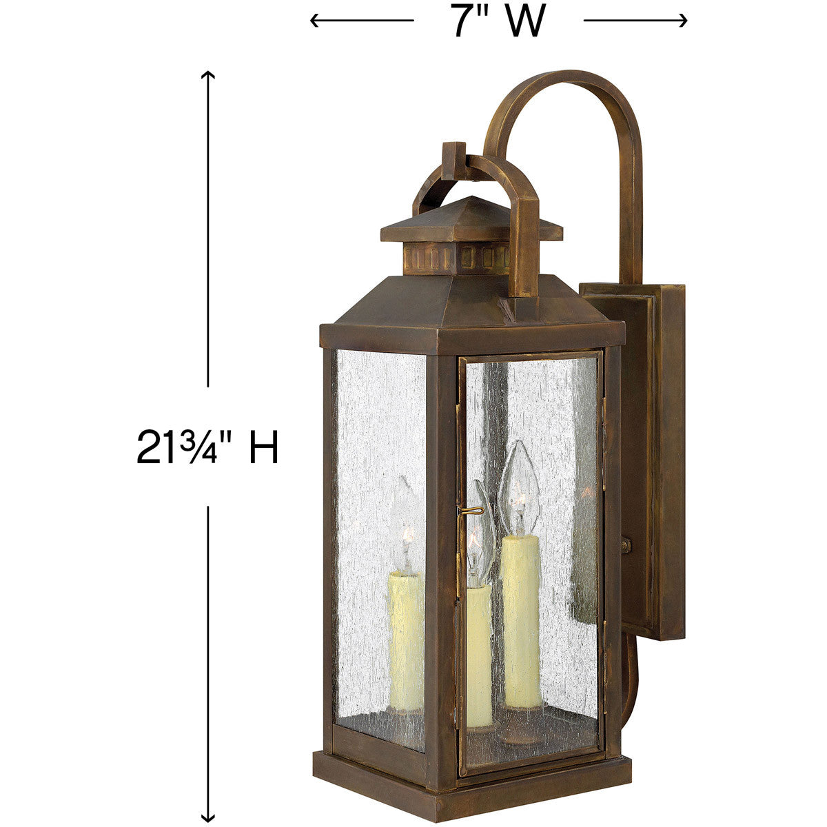 Hinkley Lighting Revere Large Wall Mount Lantern Sienna 1185SN