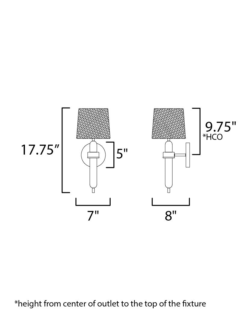 Maxim Bozeman 1-Light Sconce in Natural Wood 11861OFNWD