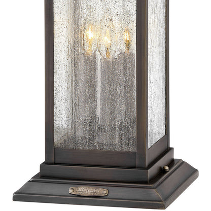 Hinkley Lighting Revere Medium Pier Mount Lantern Blackened Brass 1187BLB