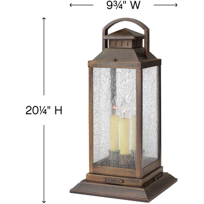 Hinkley Lighting Revere Medium Pier Mount Lantern Sienna 1187SN