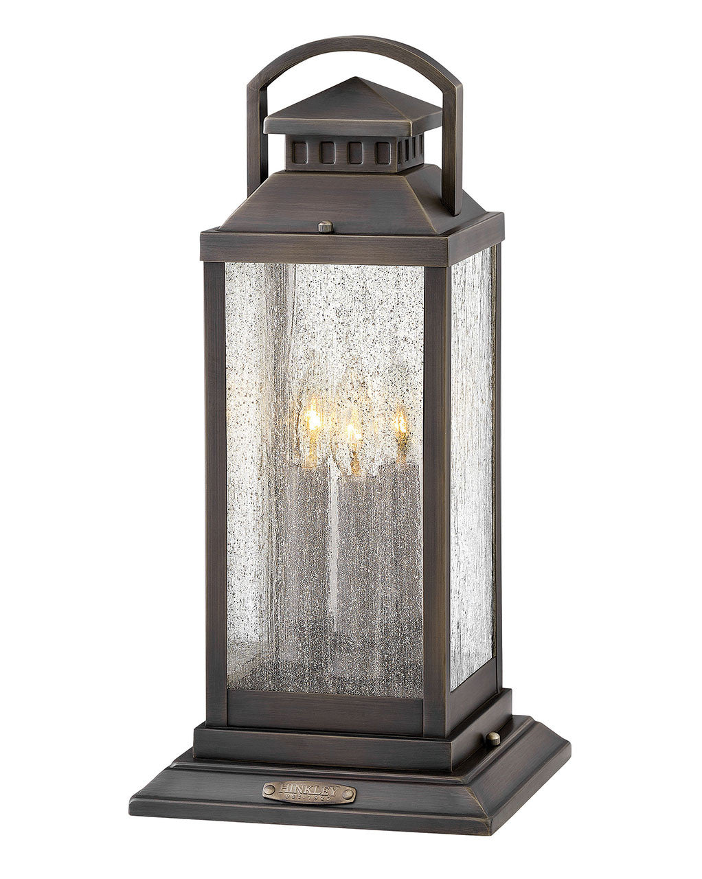 Hinkley Lighting Revere Medium Pier Mount Lantern 12v Blackened Brass Low Voltage 12V LED Bulb(s) Included 1187BLB-LV