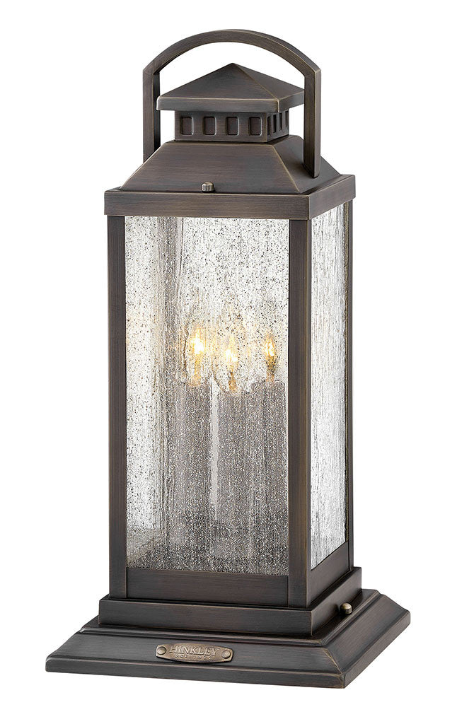 Hinkley Lighting Revere Medium Pier Mount Lantern Blackened Brass 1187BLB