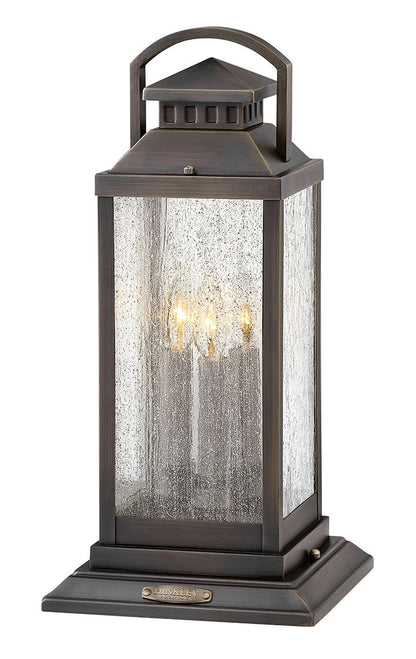 Hinkley Lighting Revere Medium Pier Mount Lantern Blackened Brass 1187BLB