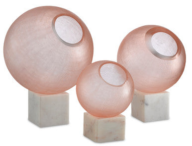 Currey & Co. Fresno Pink Orb Set of 3 1200-0135