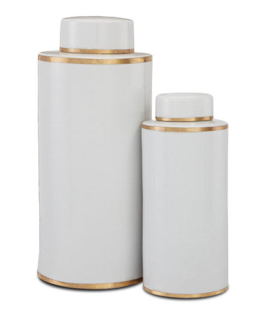 Currey & Co. Ivory Tea Canister Set of 2 1200-0414