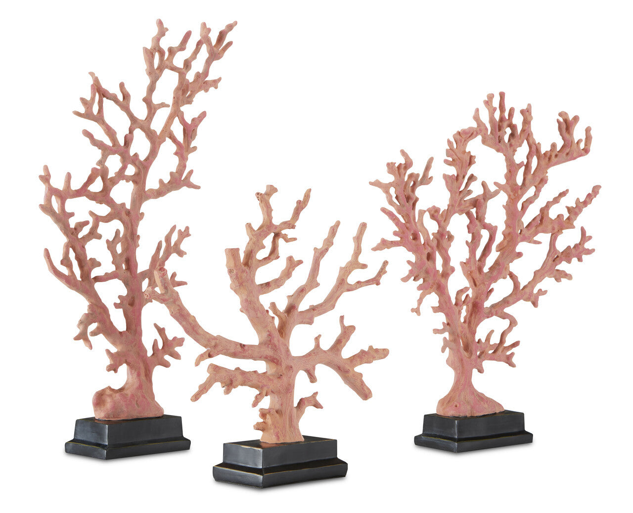 Currey & Co. Red Coral Branches Large Set of 3 1200-0436