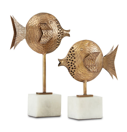 Currey & Co. Cici Brass Fish Set of 2 1200-0513