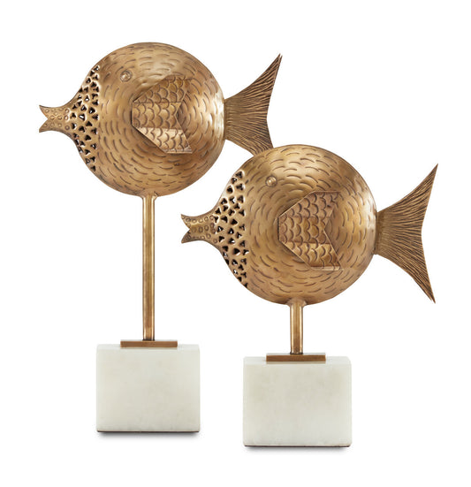 Currey & Co. Cici Brass Fish Set of 2 1200-0513