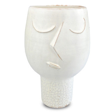 Currey & Co. Marthe White Vase 1200-0535