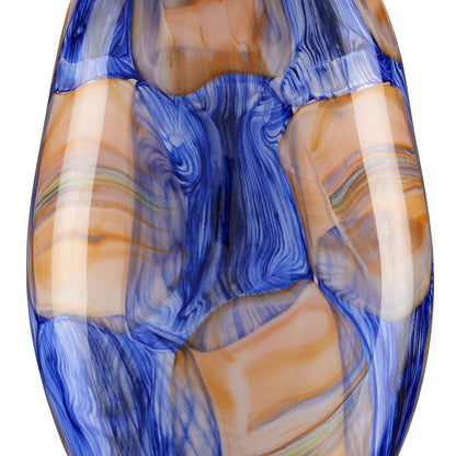 Currey & Co. Negroli Blue & Orange Glass Vase 1200-0562