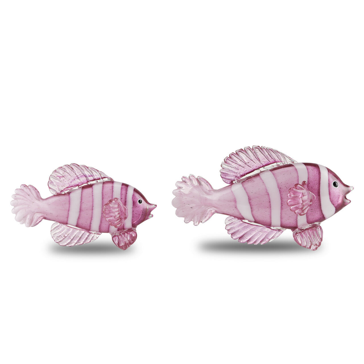 Currey & Co. Rialto Magenta Glass Fish Set of 2 1200-0563