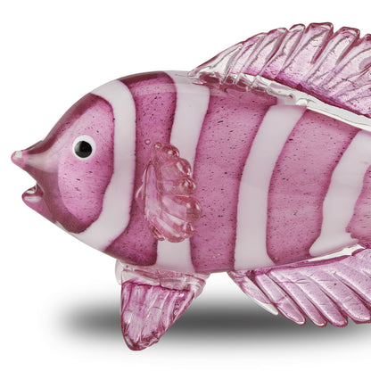 Currey & Co. Rialto Magenta Glass Fish Set of 2 1200-0563