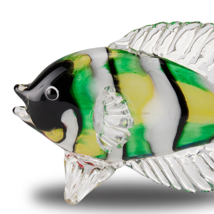 Currey & Co. Rialto Green Glass Fish Set of 2 1200-0564