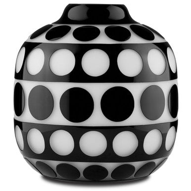 Currey & Co. Cicero Small Black & White Vase 1200-0582