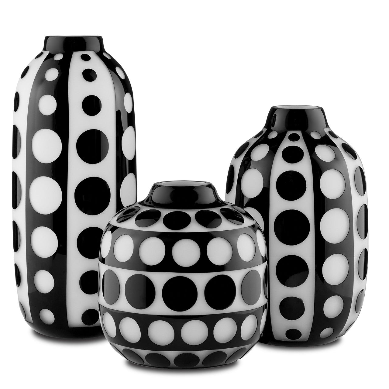 Currey & Co. Cicero Medium Black & White Vase 1200-0583