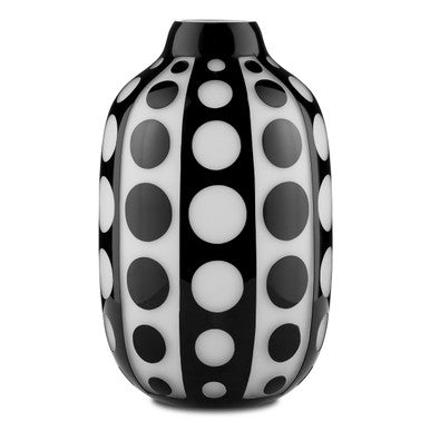 Currey & Co. Cicero Medium Black & White Vase 1200-0583