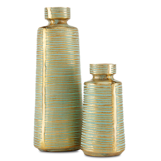 Currey & Co. Kenna Green Vase Set of 2 1200-0587