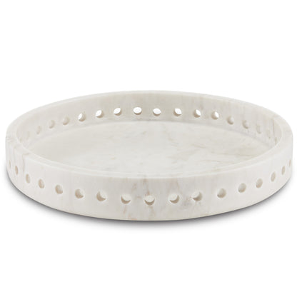 Currey & Co. Freya White Marble Small Tray 1200-0591