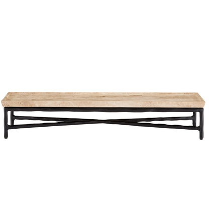 Currey & Co. Boyles Travertine Elongated Tray 1200-0594