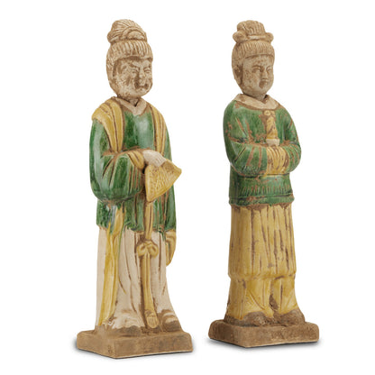 Currey & Co. Tang Dynasty Palace Servants Set of Two 1200-0597