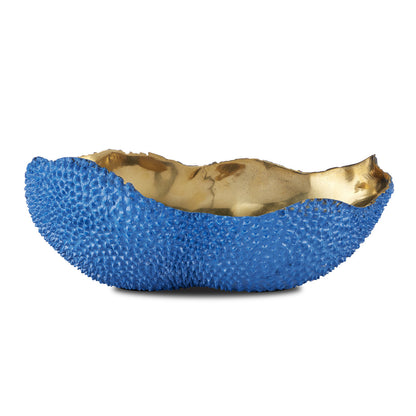 Currey & Co. Jackfruit Oval Cobalt Blue Bowl 1200-0601