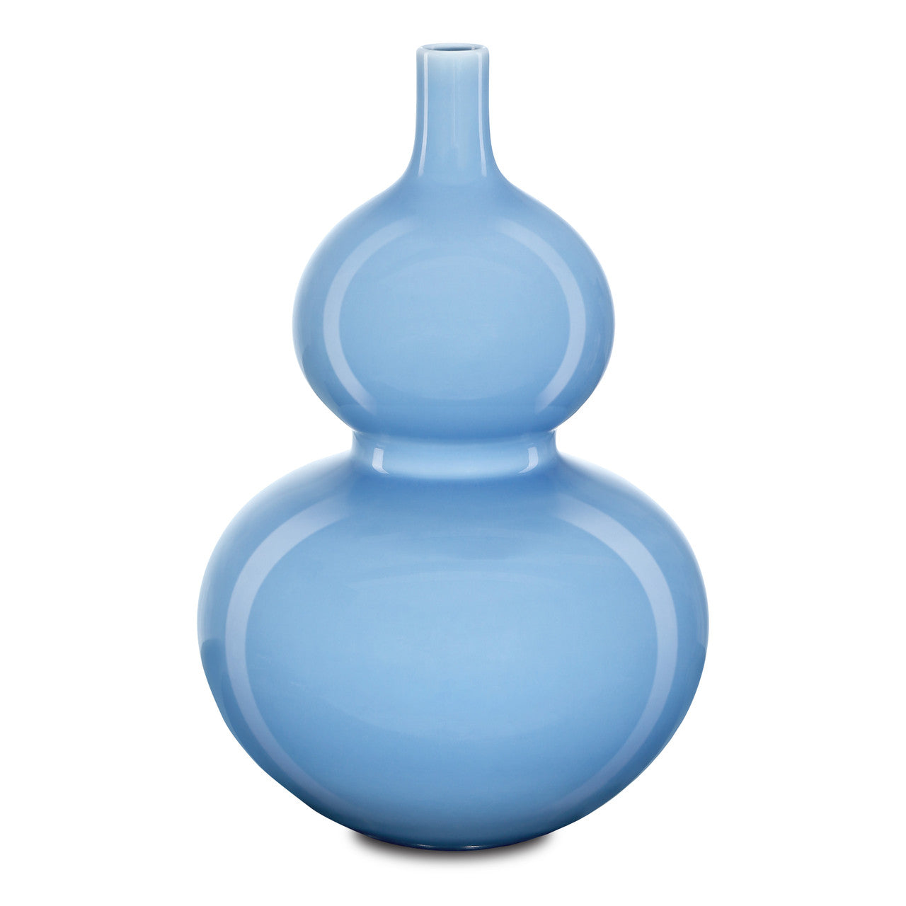 Currey & Co. Sky Blue Double Gourd Vase 1200-0610