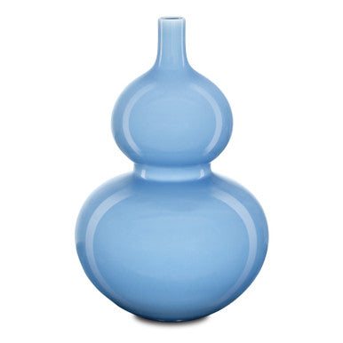 Currey & Co. Sky Blue Double Gourd Vase 1200-0610